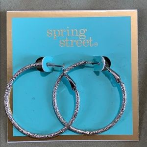 Spring Street silver hoops
